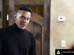 modern-day sins - pristine edge fucks bisexual reality show auditionee with her bi colleague!